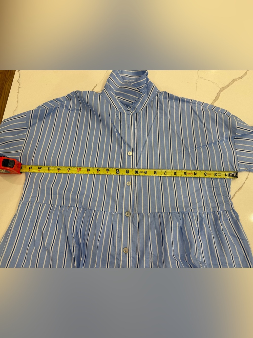 Tuckernuck Blue and White Striped Tiered Shirt Dress - Picture 5 of 5